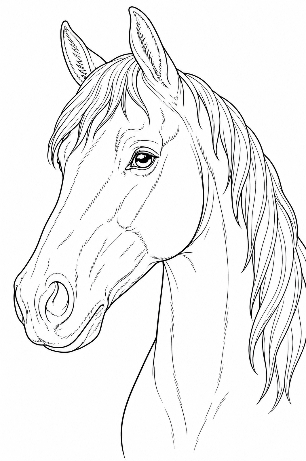 Pen Sketch style sample colouring page